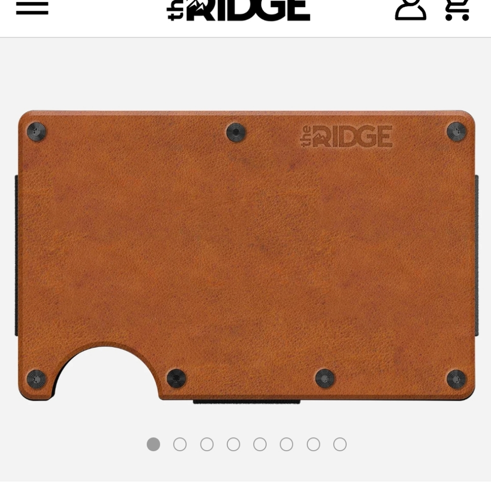 RIDGE NFID BLOCKING WALLET TOBACCO BROWN CASH STRAP